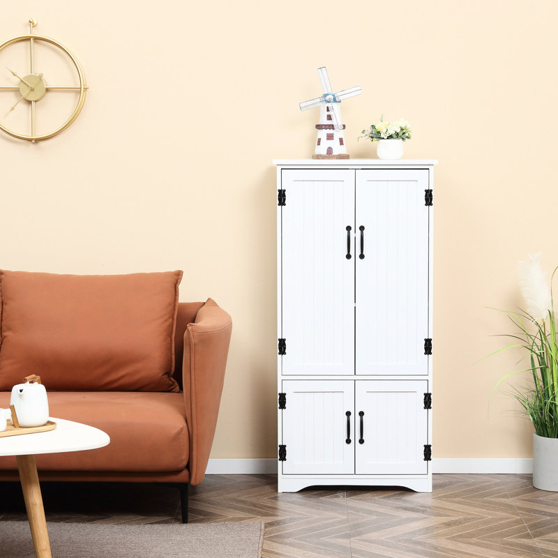 48.5" Laundry Room Storage Cabinet, White - Organize Your With Removable & Adjustable Shelving For Efficiency Style Cabinet Pantry Organizing Kitchen Essentials