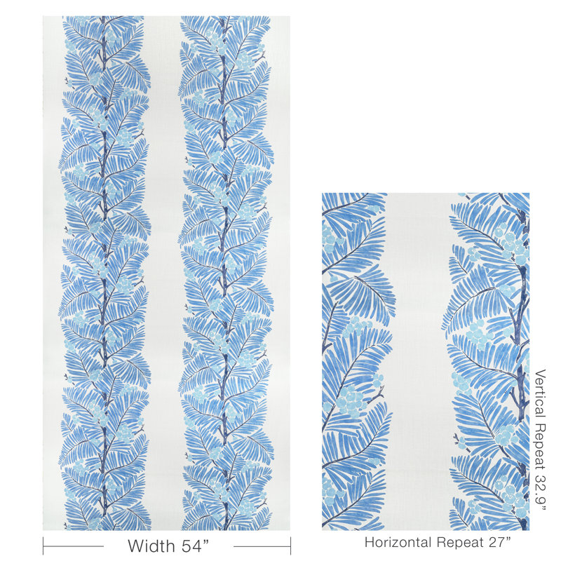 Majorelle Palmar Linen Performance Fabric, Blue