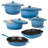 Neo 10Pc Cast Iron Cookware Set, Blue-69734914