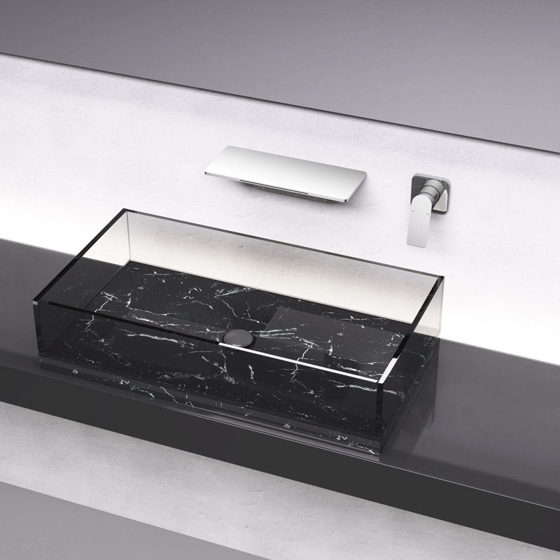 Robinet de lavabo pour salle de bain Waterfall, produit en laiton fin, à fonction unique pour faciliter la température de l'eau et moduler le débit, pour utiliser l'espace du comptoir de manière efficace,