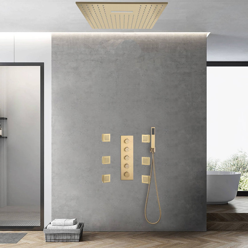 Système de douche thermostatique complet avec valve brute