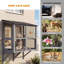 Boîte pour fenêtre d'extérieur Catio L 51,2 po, gris-1834384170
