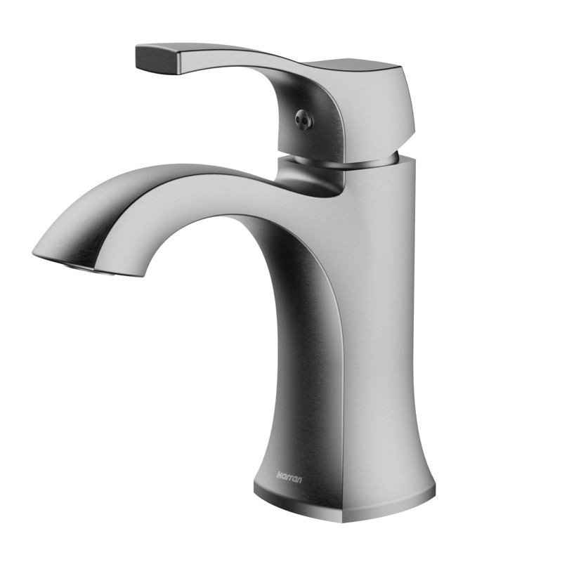 Single-handle Bathroom Faucet with Drain Assembly, Stainless Steel