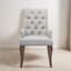Chaise de salle à manger rembourrée en tissu de chenille, fauteuil de salle à manger club capitonné élégant-1116116451