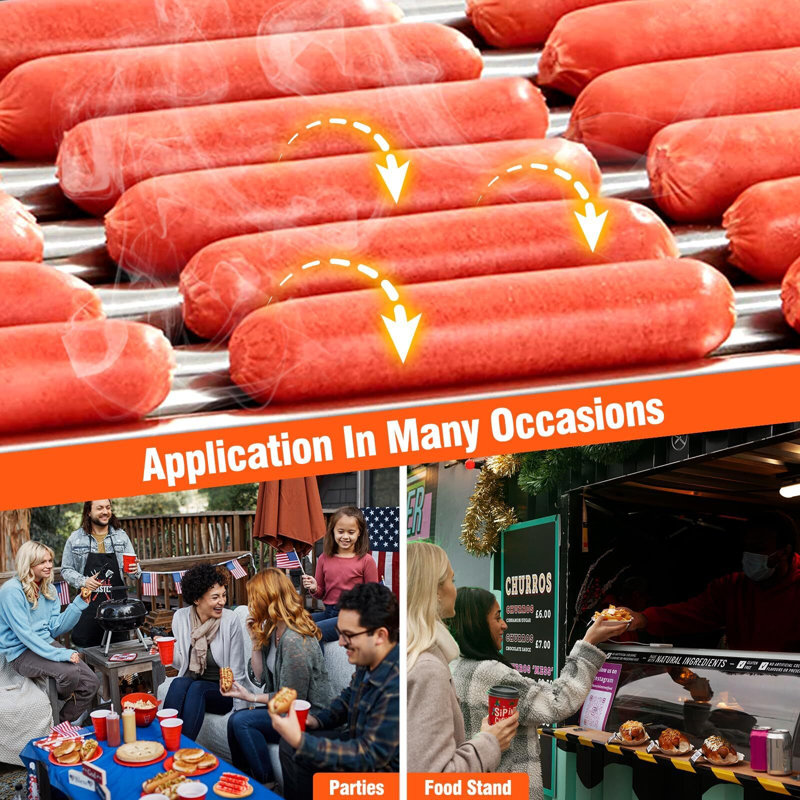 Barbecue à saucisses en acier inoxydable avec armoire isolée