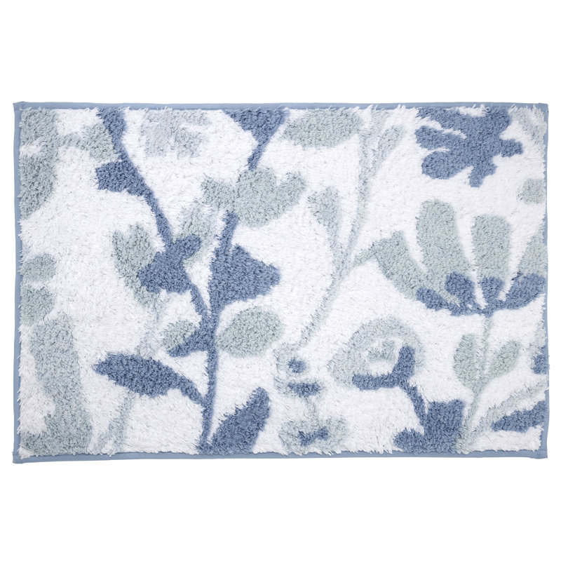 Mystic Floral Cotton Bath Rug