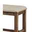 Banc à hauteur de comptoir Chip, garniture cloutée et repose-pieds, bois de muscade