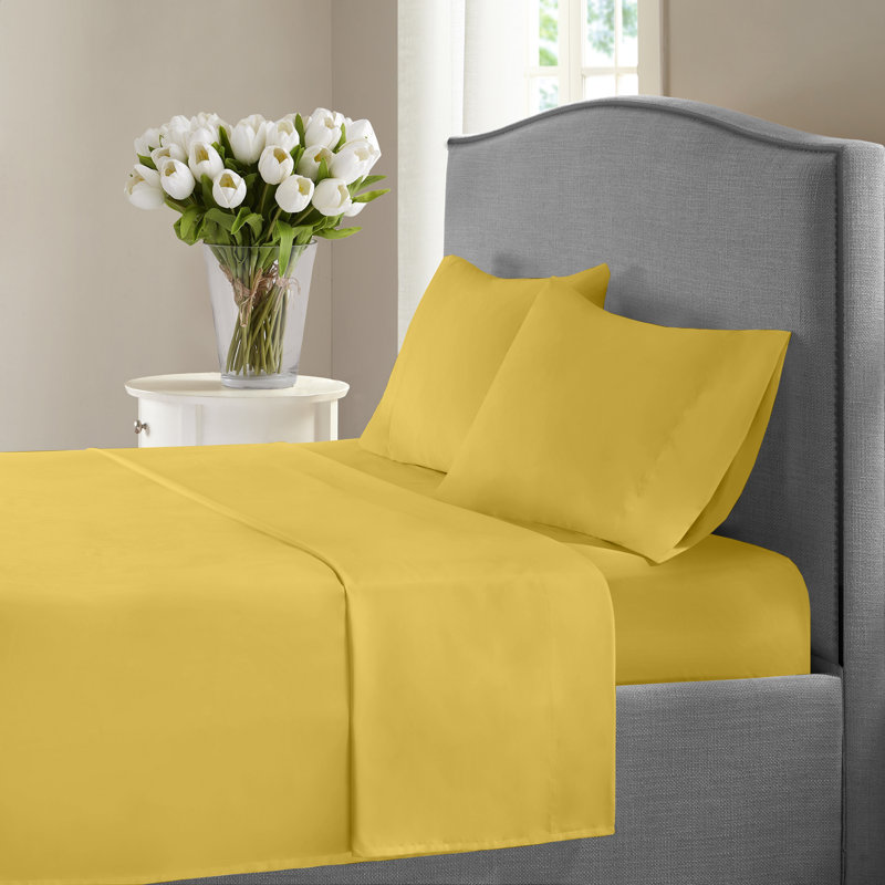 Monte Carlo Egyptian Cotton Sheet Set, Queen, Gold