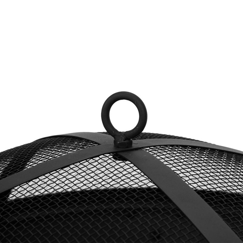 Round Steel Smokeless Fire Pit, 16cm H x 54.99cm W x 54.99cm D