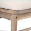 Ensemble de 2 chaises de patio pour l'extérieur avec coussins crème - sièges en bois d'acacia blanc clair pour la cour, la piscine et le jardin