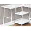Bureaux, bureau d'ordinateur de coin en L industriel moderne avec tablettes de rangement, L 48 po | Blanc | Métal