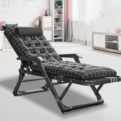 Lakeishia Ice Touch Fabric Folding Chair Breathable Zero Gravity Chair, Adjustable Backrest Max 170