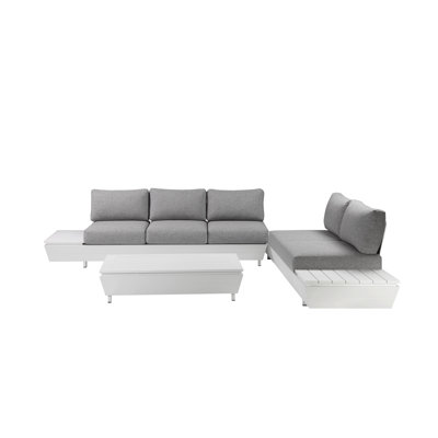 Yacht 3 Piece Outdoor Sectional Grey