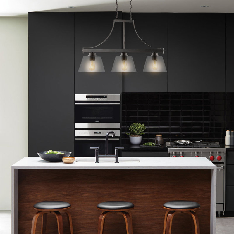 Alberteen 3 - Light Oil Rubbed Bronze Kitchen Island Pendant