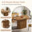 47.24 Round Dining Table With Pedestal Base, Oval Dining Room Table, Kitchen Dinette Table For 4-6