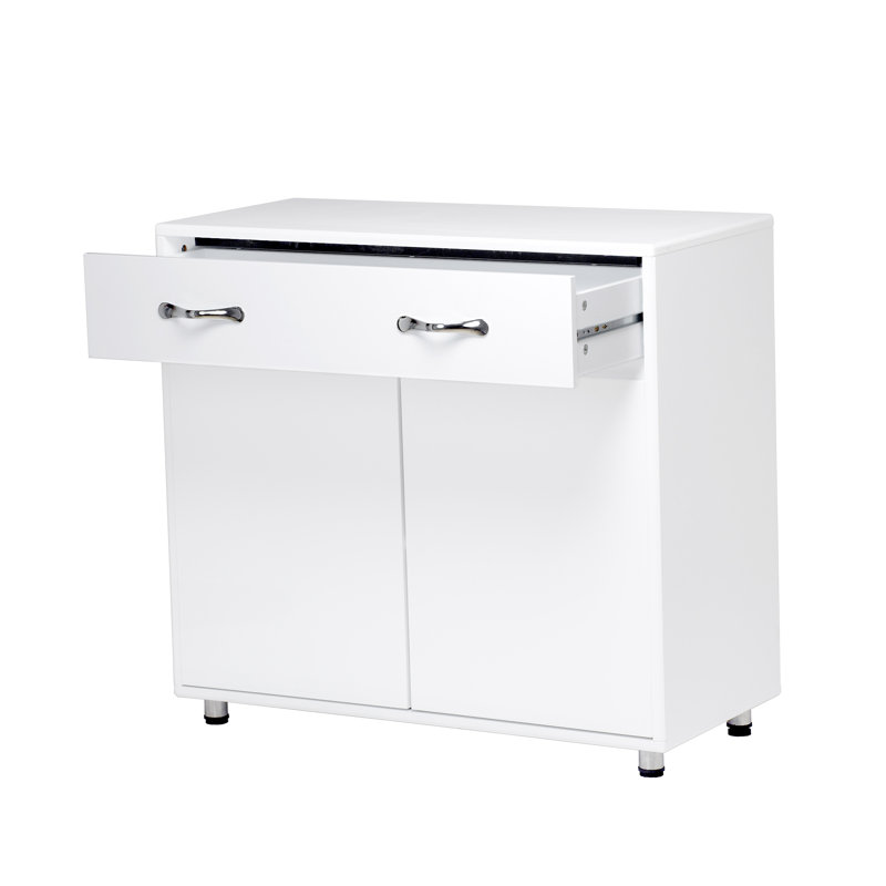 Two Door Side Table-White