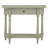 Narrow Console Table with Curved Corner, Retro Entryway Table with Top Drawer and Open Shelf, Sofa Table Console Tables for Entryway, Hallway and Living Room-976094786