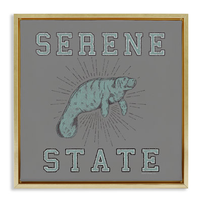 Art mural sur toile flottant Serene State Manatee par Spirit Animals / Life Is High