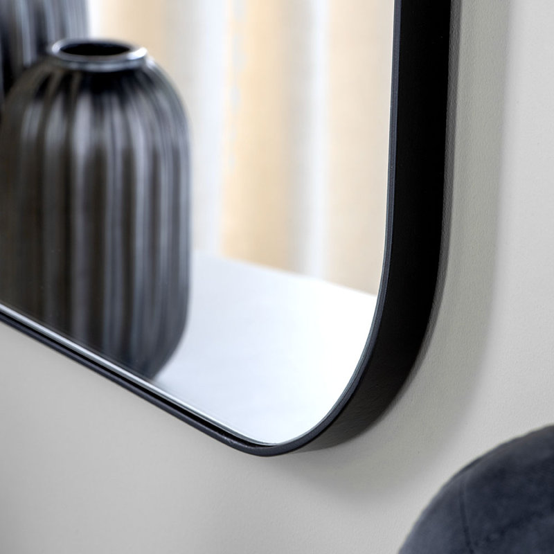 Ikrah Wood Flat Wall Mirror