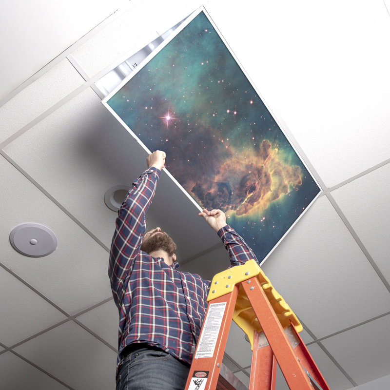 Astronomy Fluorescent Light Covers for Ceiling Lights - For 2x4 Light Fixture - by Octo Lights