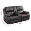 Causeuse inclinable manuelle en faux cuir de 68 po de largeur avec porte-gobelet-274112188