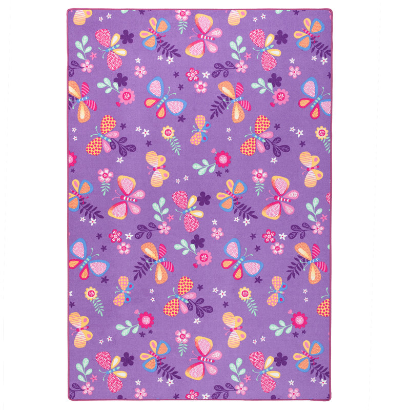 Frenette Tufted Purple Rug, Rectangle 100 x 200cm