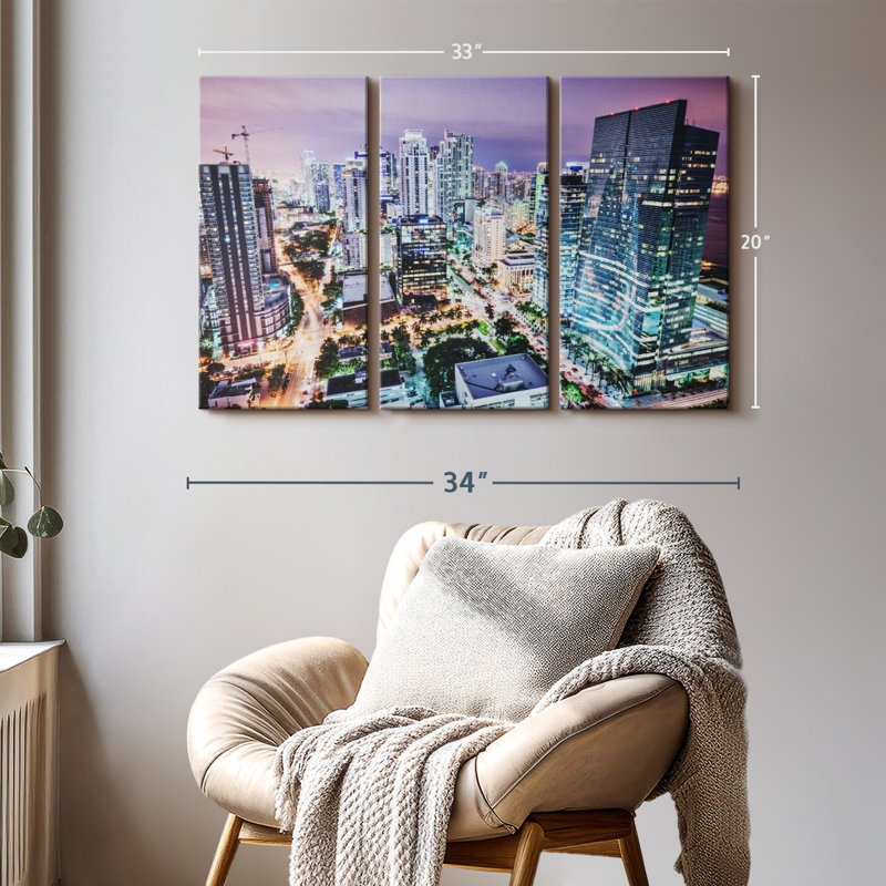 «Florida At Night» sur toile, H 20 po x l 33 po x P 1,25 po