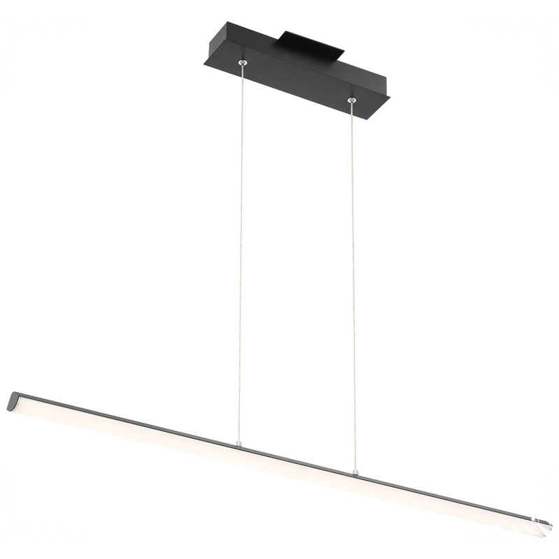 Luminaire suspendu linéaire à DEL Ahleeyah, Noir mat