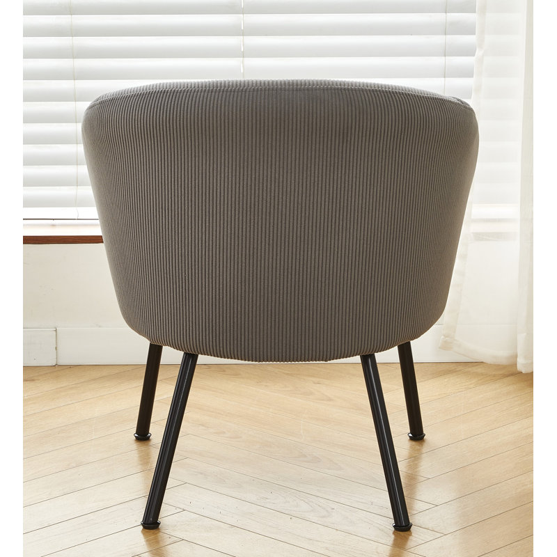 30.12'' Height corduroy armchair, Gray Corduroy