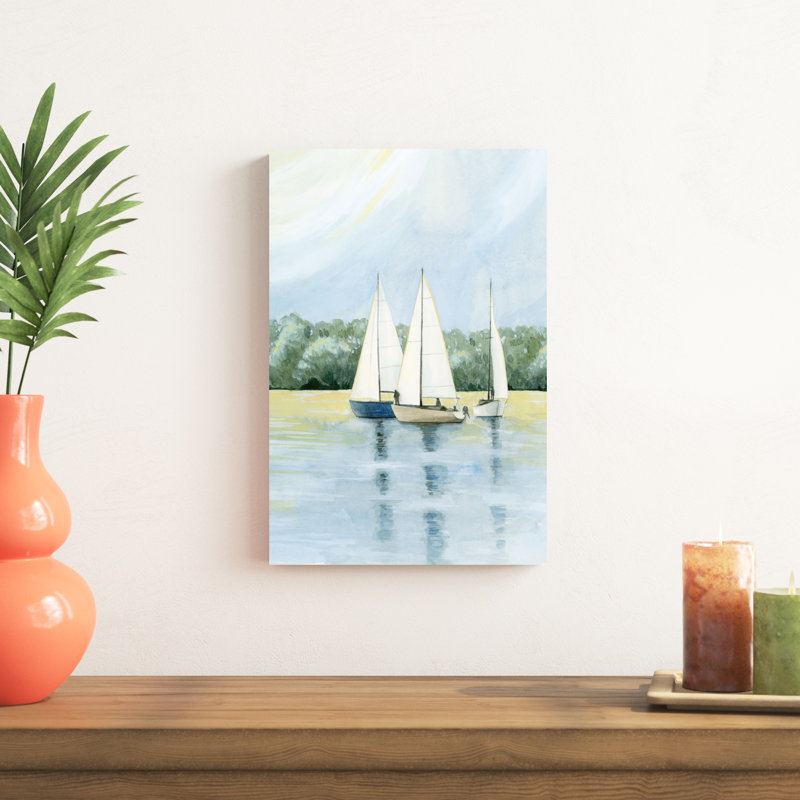 " Afternoon Sail I " by Grace Popp Painting Print, 18" H x 12" W x 1.25" D
