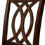 Ensemble de salle à manger 5 pièces de style contemporain avec table à piédestal ronde en bois massif brun et 4 chaises d'appoint