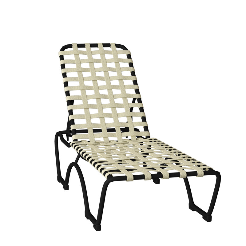 Kahana 79" Long Reclining Single Chaise Lounge, Obsidian, Sonora Vinyl