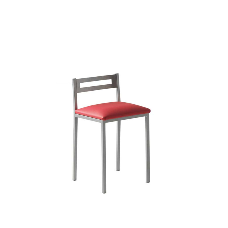 Abbagayle Upholstered Counter Stool with Metal Frame, Red