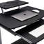 Chariot d'ordinateur compact avec rangement, graphite