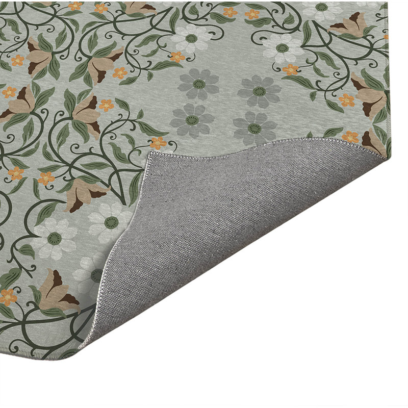 Millie Soft Step Outdoor Area Rug, Sage, Rectangle 6' x 4'