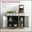 Modern Light Gray Sideboard With Solid Wood Countertop, 3 Drawers, Doors, And Adjustable Shelf For Kitchen Storage-11113064