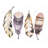 Purple Feather Set - Bohemian Bedroom Polyester Placemat Decor