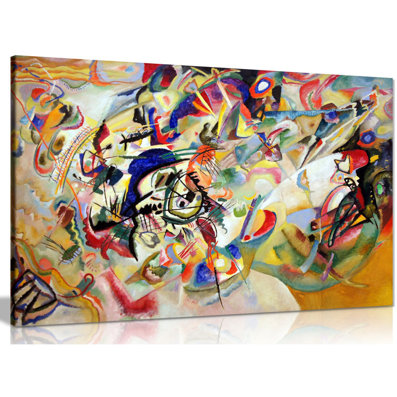 Composition Vii By Wassily Kandinsky 1 Piece Wrapped Canvas Wall Art, 31cm H x 46cm W