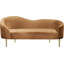 Causeuse courbée en velours 67 po Shurtz-390991169