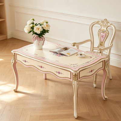 Bureau à 3 tiroirs de style français