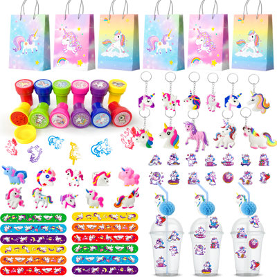 134pcs Unicorn Party Favours, Unicorn Birthday Party Favours Set