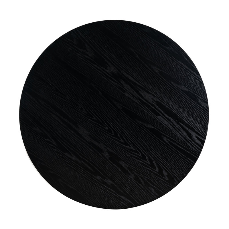 Beverley Round Wood 47 Inch Dining Table, Black