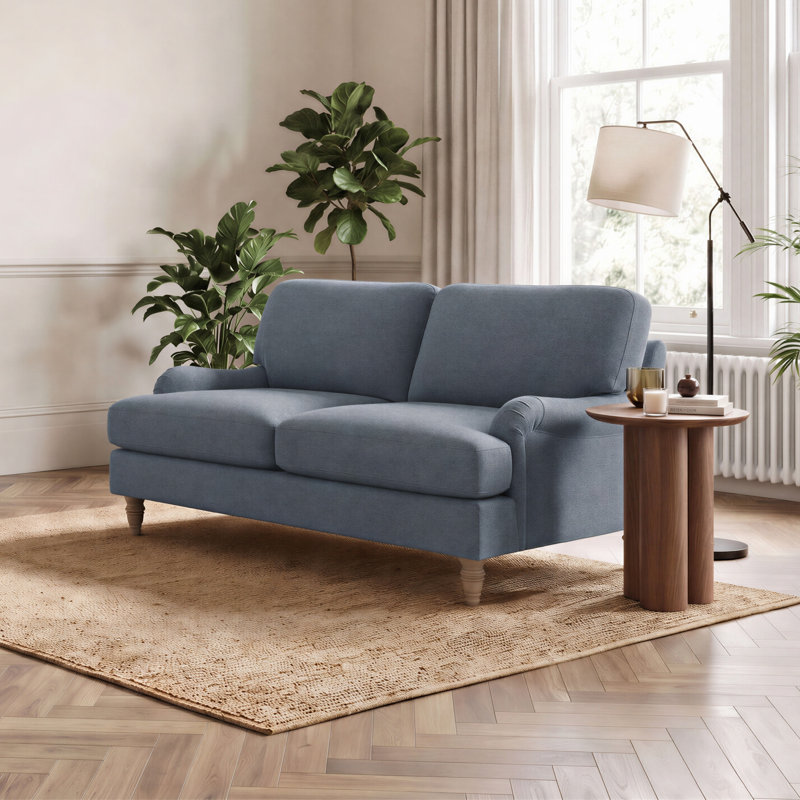 Emrie Chenille Sofa, Blue Chenille, 2