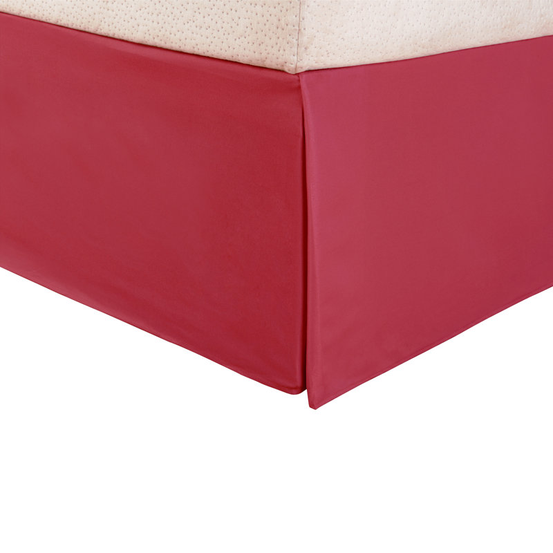 Pleated Bed Skirt, Burgundy, King