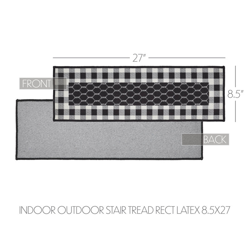  Down Home Black/White Stair Tread