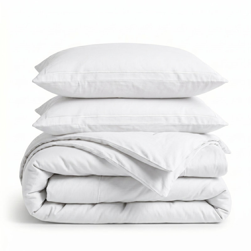 Luxor Treasures 100% Cotton, Full / Queen Duvet Cover + 2 Standard Shams, White