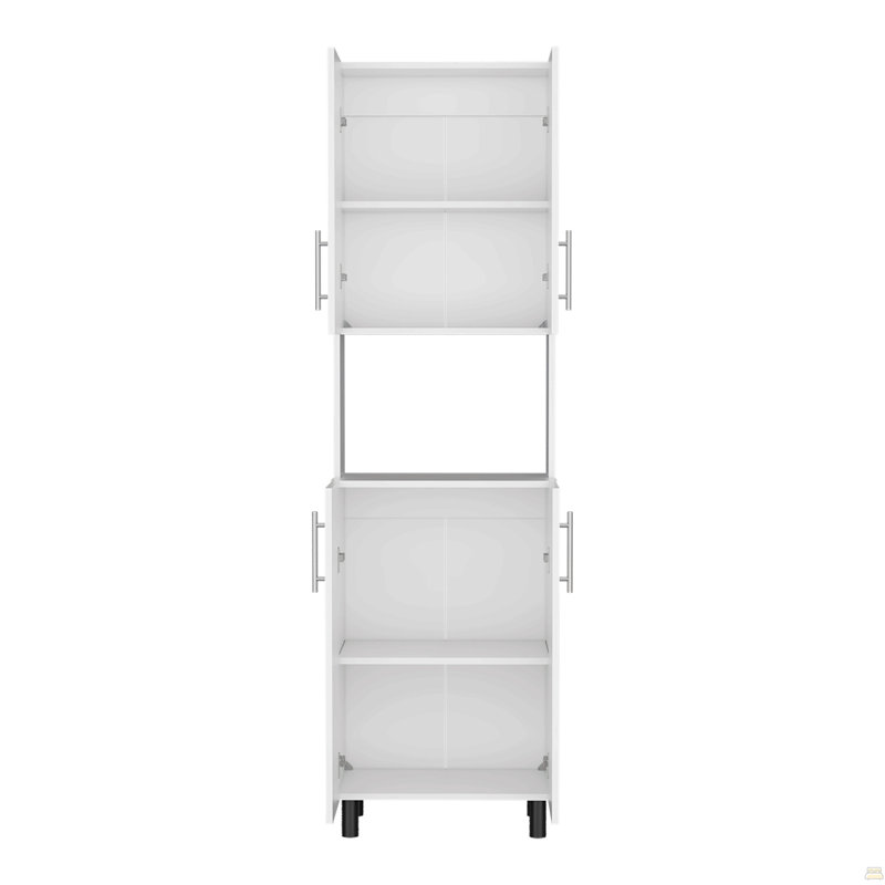 Kitchen Pantry, 4 Doors, 4 Shelves