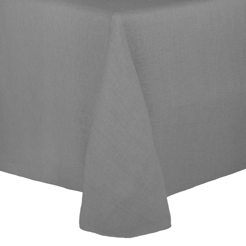 Ultimate Textile Oval Tablecloth, 3, Charcoal, 132" x 108"