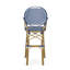 Ensemble de 2 tabourets de bar d'extérieur en osier et aluminium 29,5 po, bleu marine, imprimé bambou