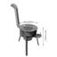 Poêle à bois avec grille pour le camping-118109635